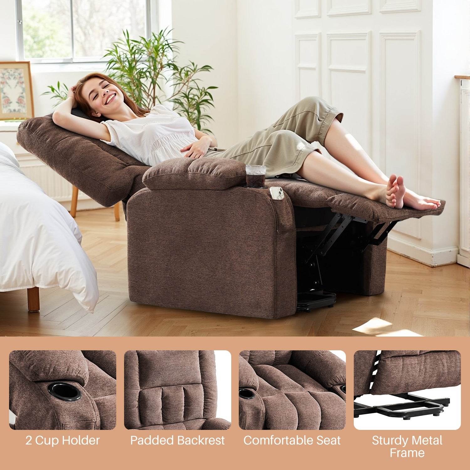 MyDepot Recliner Vibration Massage
Brown
SPMD-SF-L8270-BN