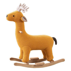 MyDepot Rocking Chair Elk Animal with Wooden Base, Metal Frame and Polyester Filling for Baby - My Depot