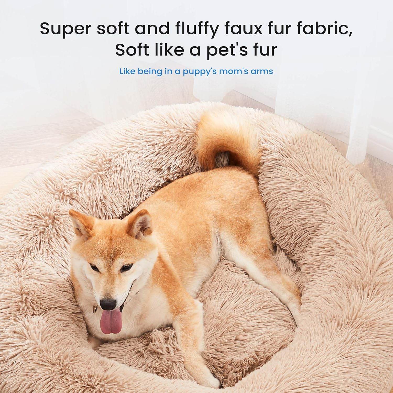 MyDepot Round Pet Bed
super soft and fluffy faux fur fabric,Soft like a pet's fur