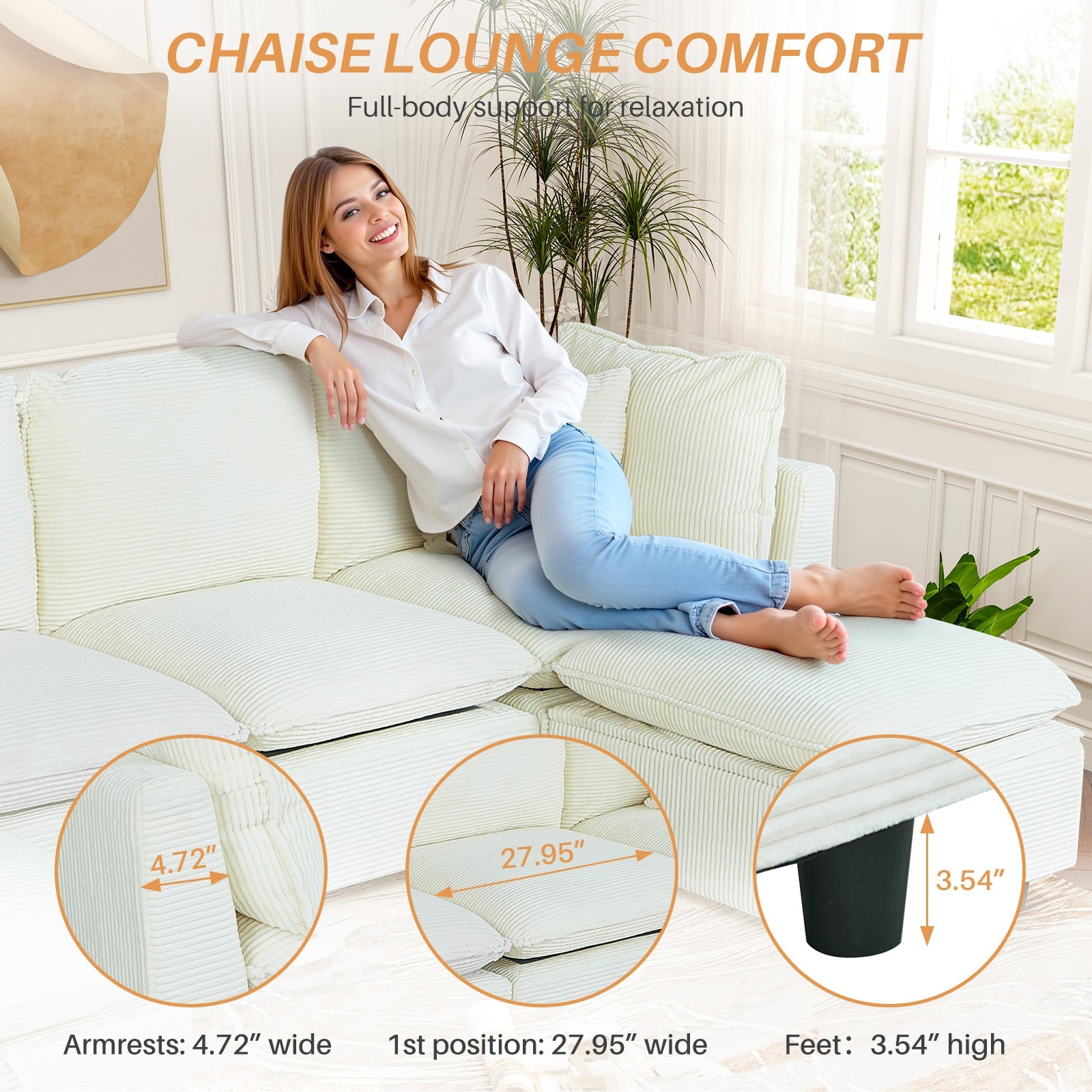MyDepot Sectional Sofa
CHAISE LOUNGE COMFORT