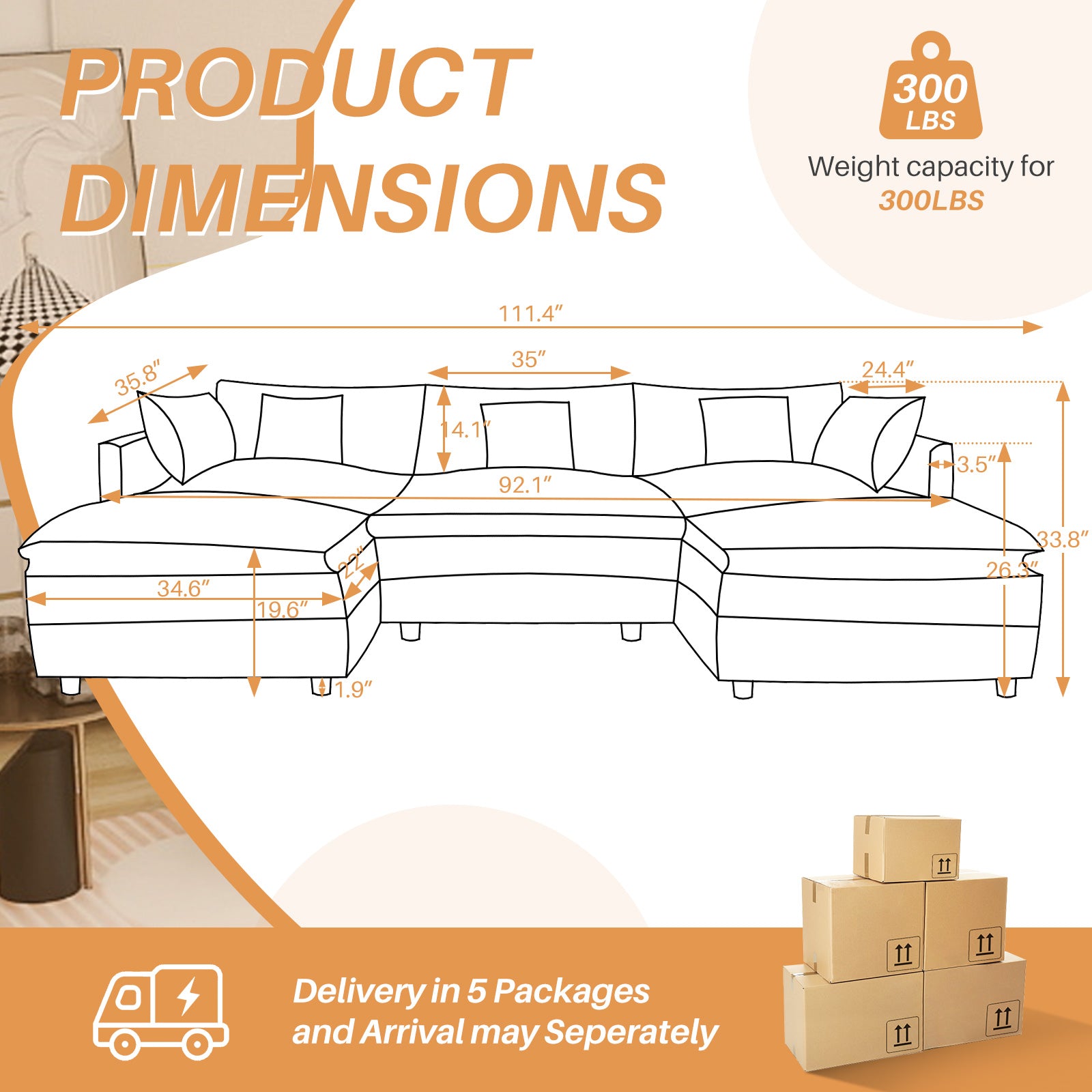 My Depot Sectional Sofa Cloud Couch
PRODUCT
DIMENSIONS