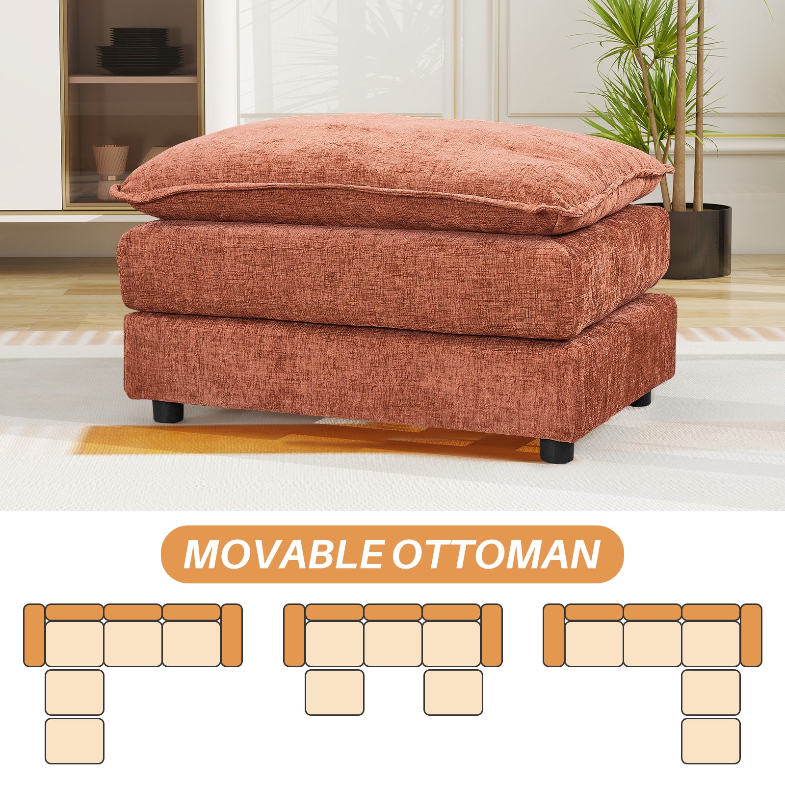 My Depot Sectional Sofa Cloud Couch
MOVABLE OTTOMAN