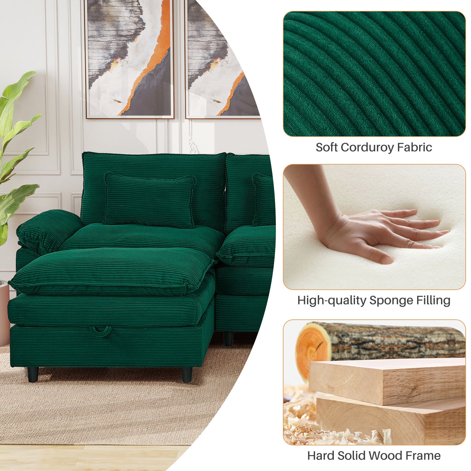 MyDepot Sofa Comfortable Cloud Sectional Couch
Product Details