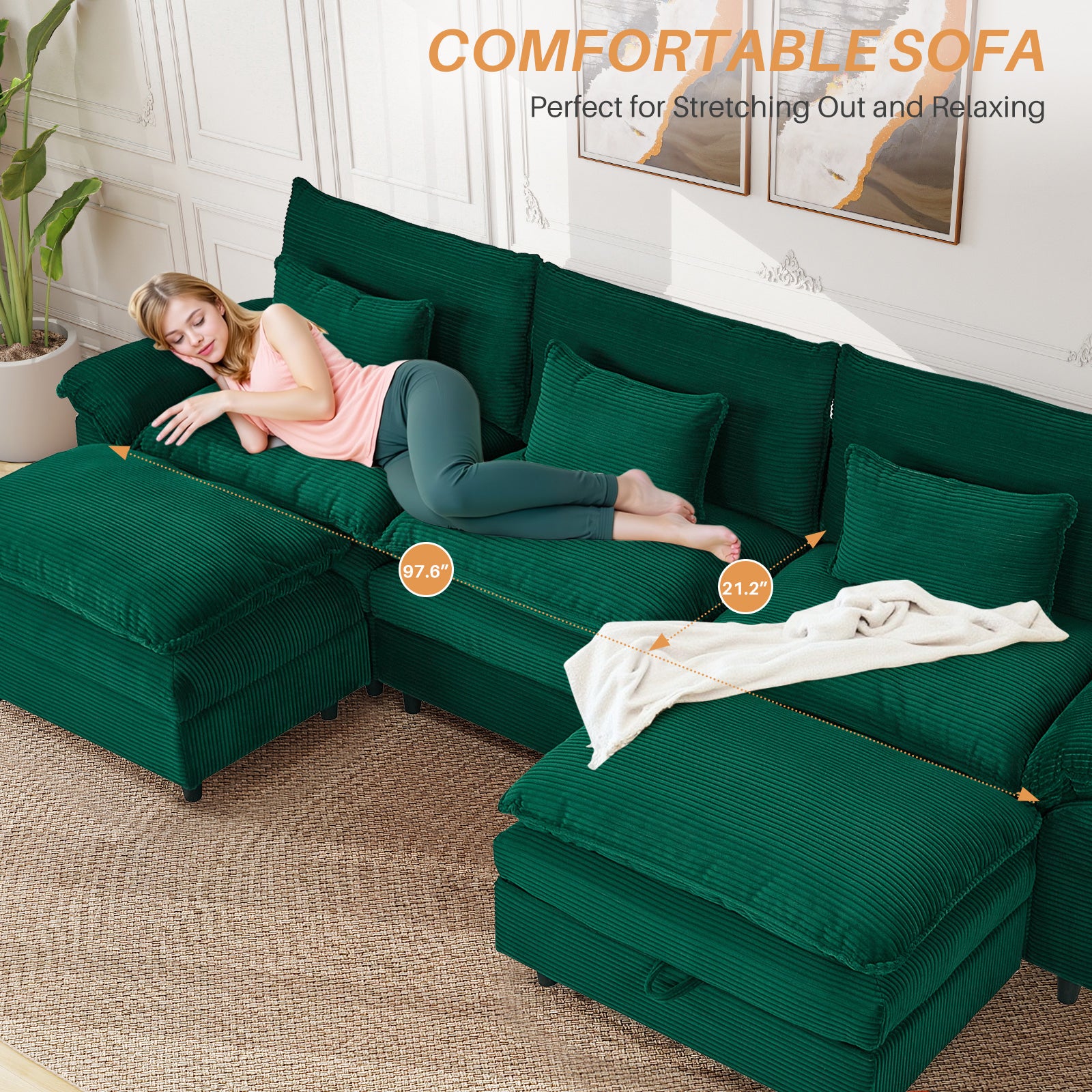 MyDepot Sofa Comfortable Cloud Sectional Couch
COMFORTABLESOFA