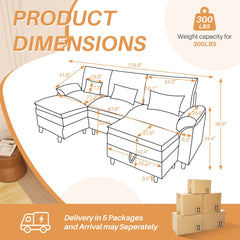 MyDepot Sofa Comfortable Cloud Sectional Couch
PRODUCT
DIMENSIONS