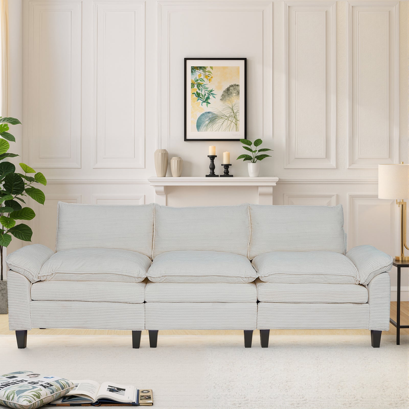 MyDepot Sectional Sofa Corduroy Cloud Couch
Beige
SPMD-2181BG-3