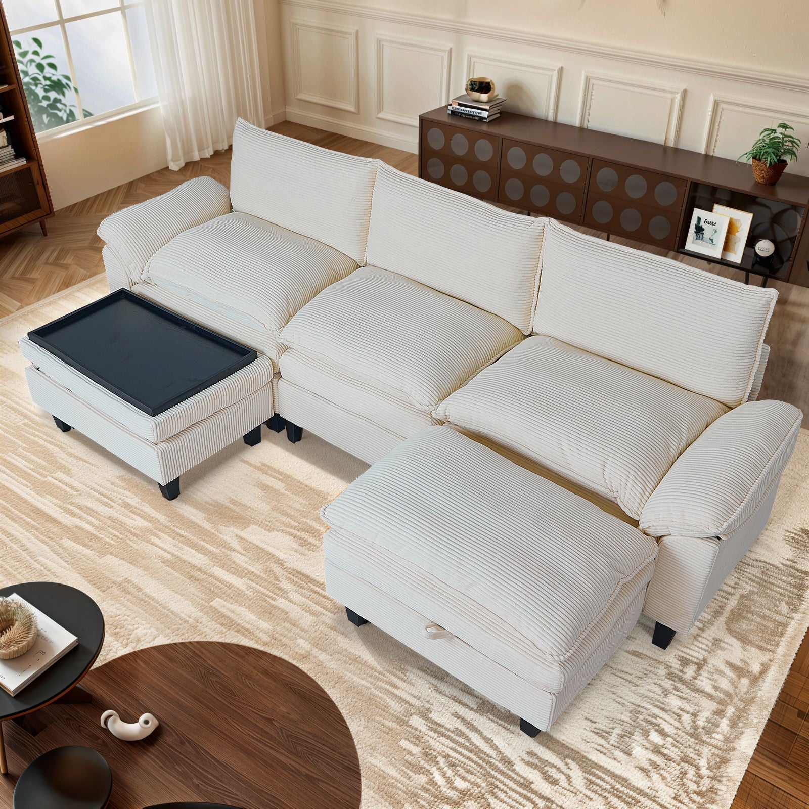 MyDepot Sectional Sofa Corduroy Cloud Couch
Beige
SPMD-2181BG-3-1-1