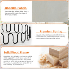 MyDepot Sectional Sofa with Storage Function
Chenille Fabric
Premium Spring
Solid Wood Frame