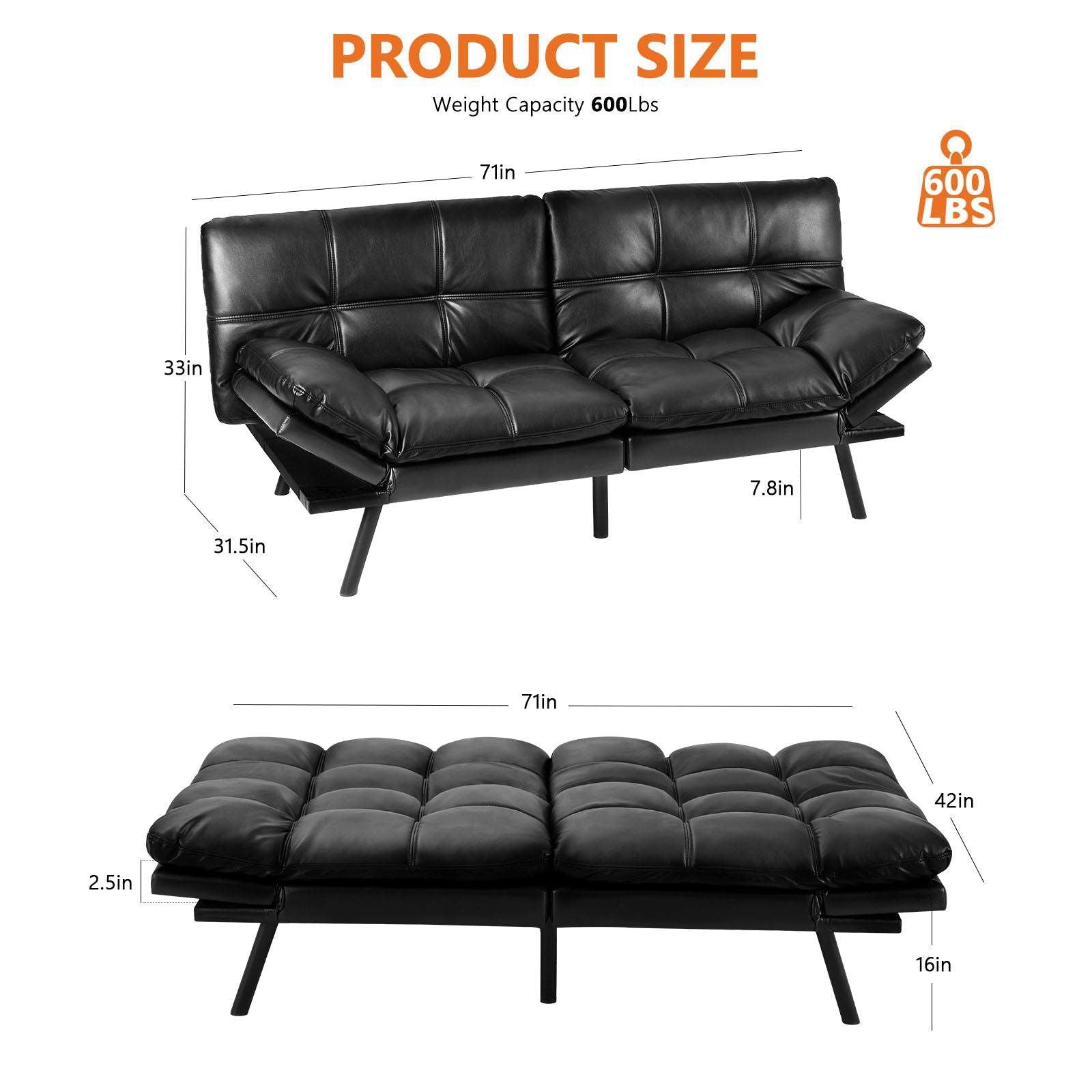 MyDepot Sleeper Convertible Sofa Bed
PRODUCT SIZE