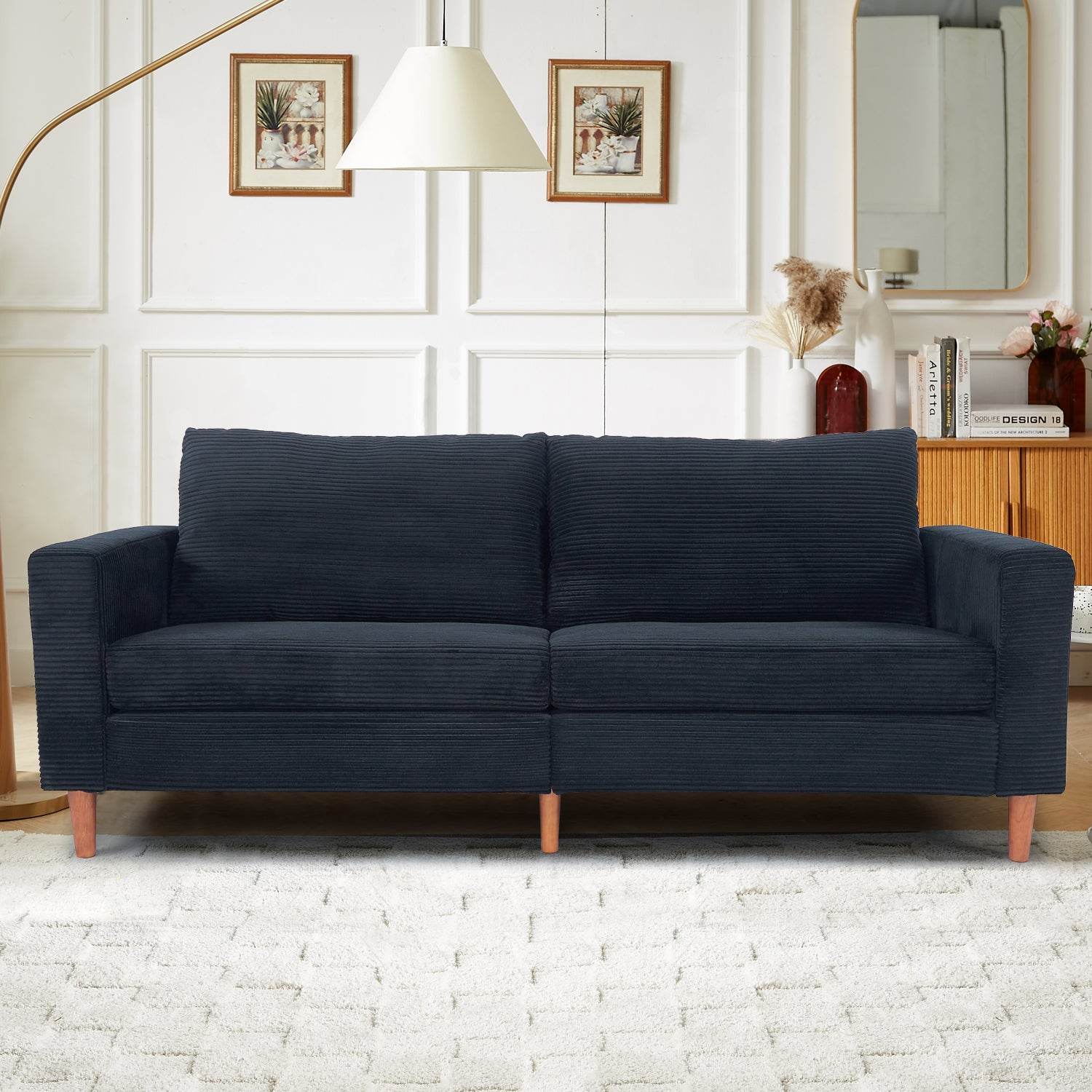 My Depot Sofa Comfort Corduroy Living Room Sofa
Black
SPMD-2139BK