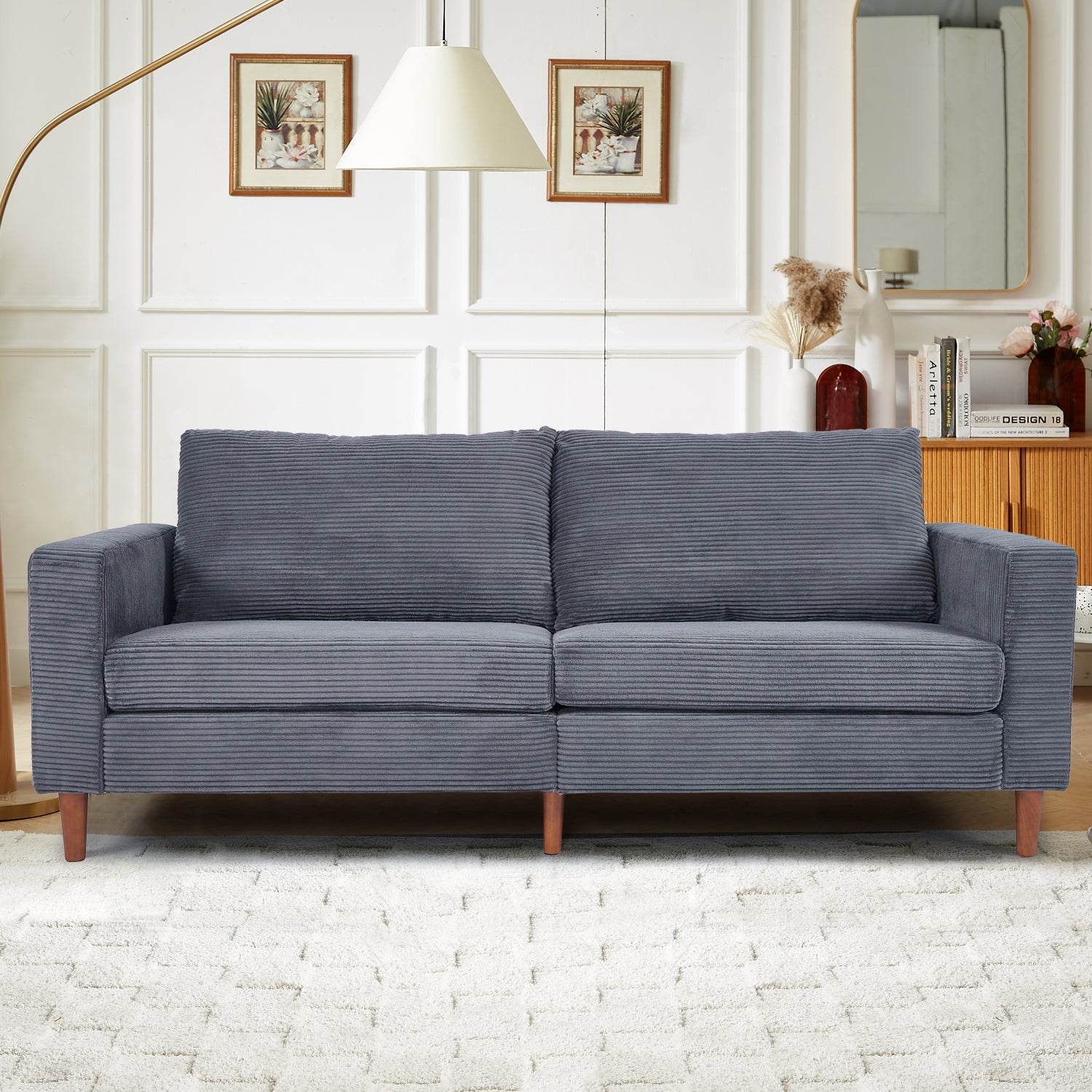 My Depot Sofa Comfort Corduroy Living Room Sofa
Gray
SPMD-2139GY