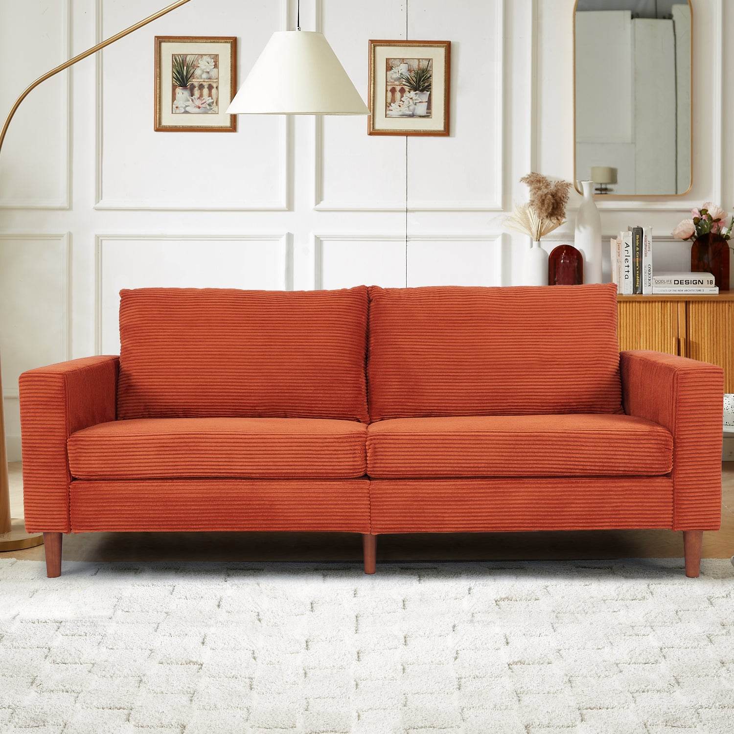 My Depot Sofa Comfort Corduroy Living Room Sofa
Orange
SPMD-21390R