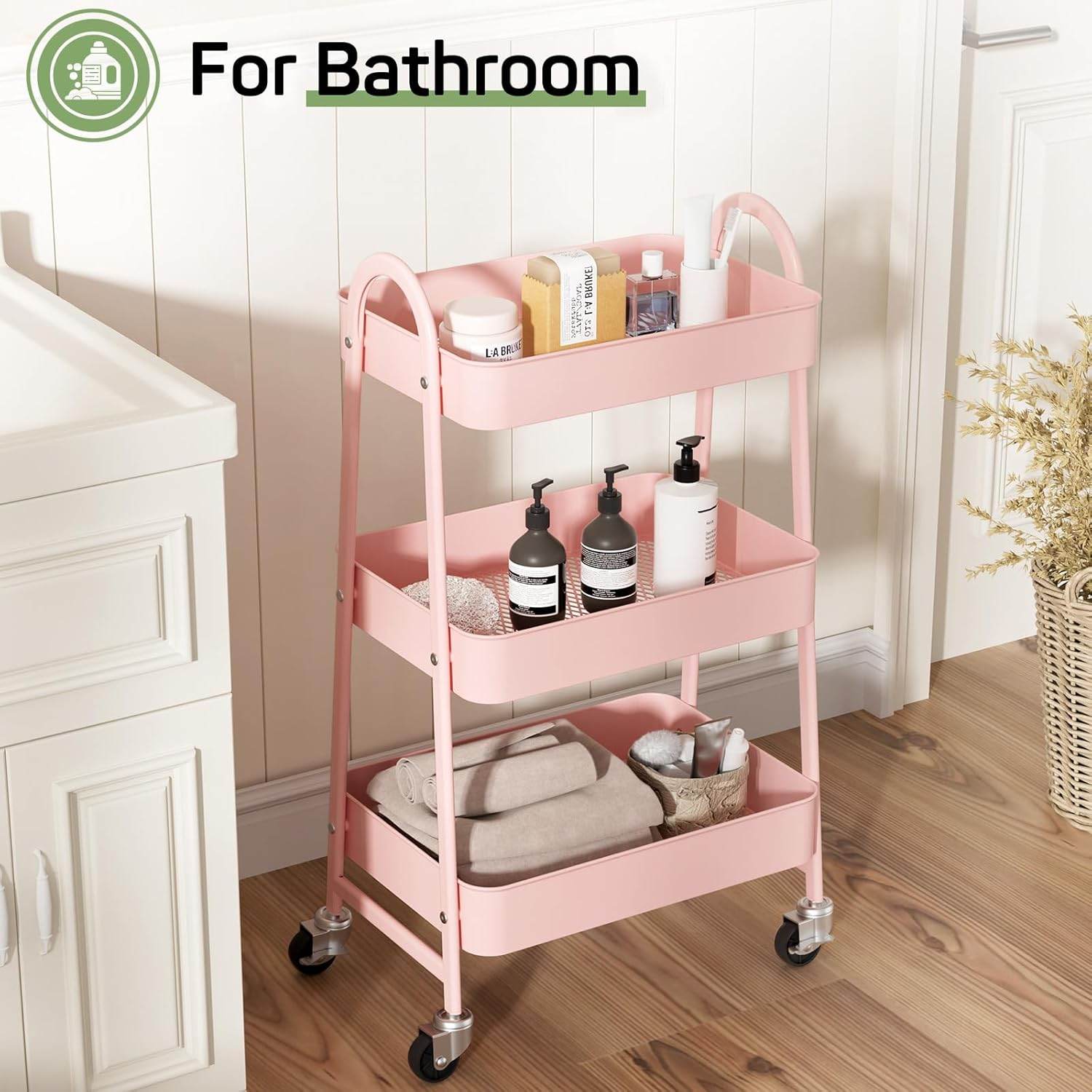 MyDepot Utility Cart 3-Tier Kitchen Storage Rack
For Bathroom