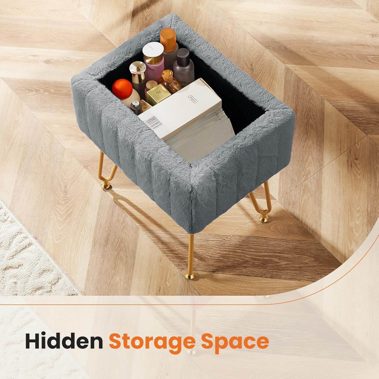 MyDepot Vanity Stool Chair
Hidden storage space