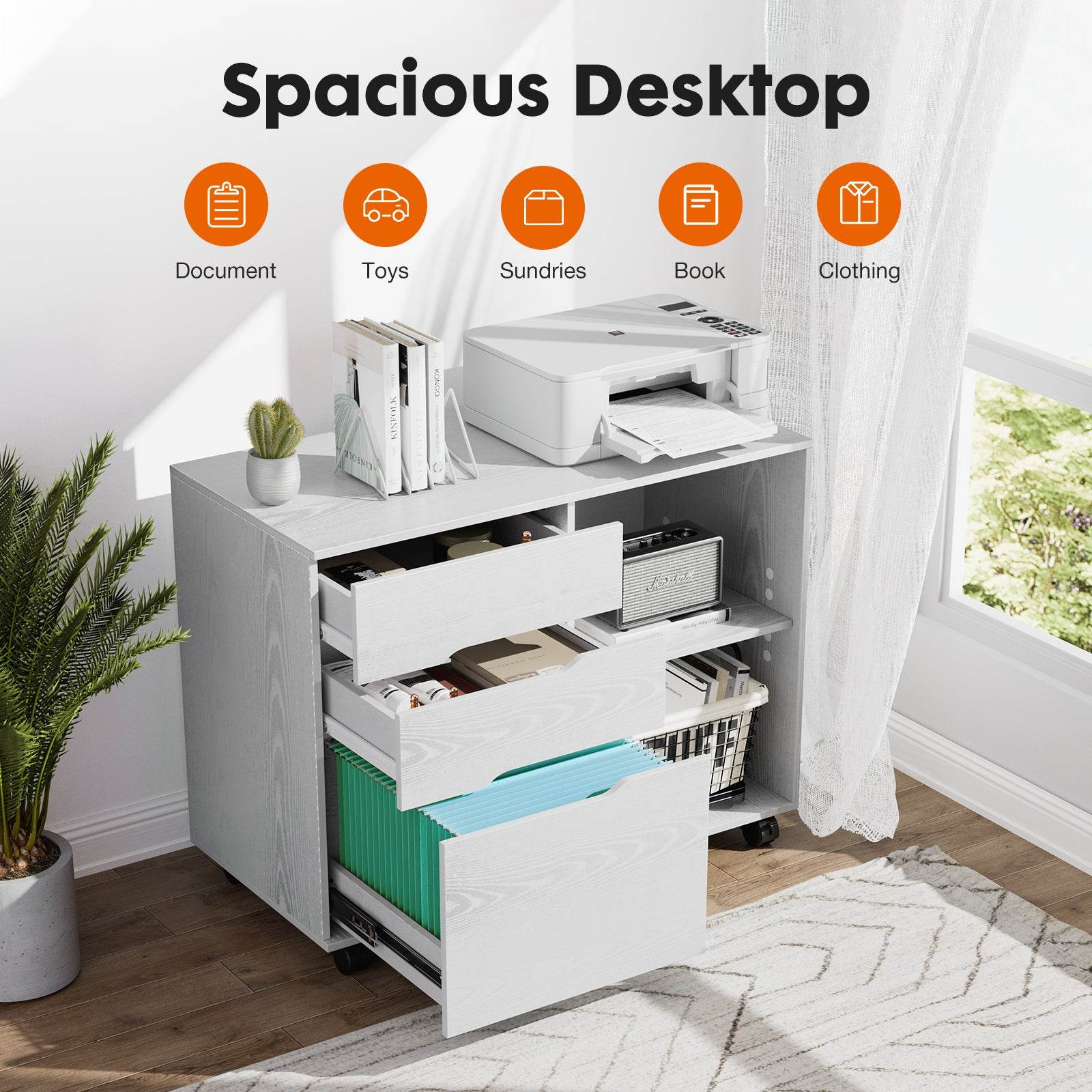 MyDepot Wooden 3-Drawer
Spacious Desktop
