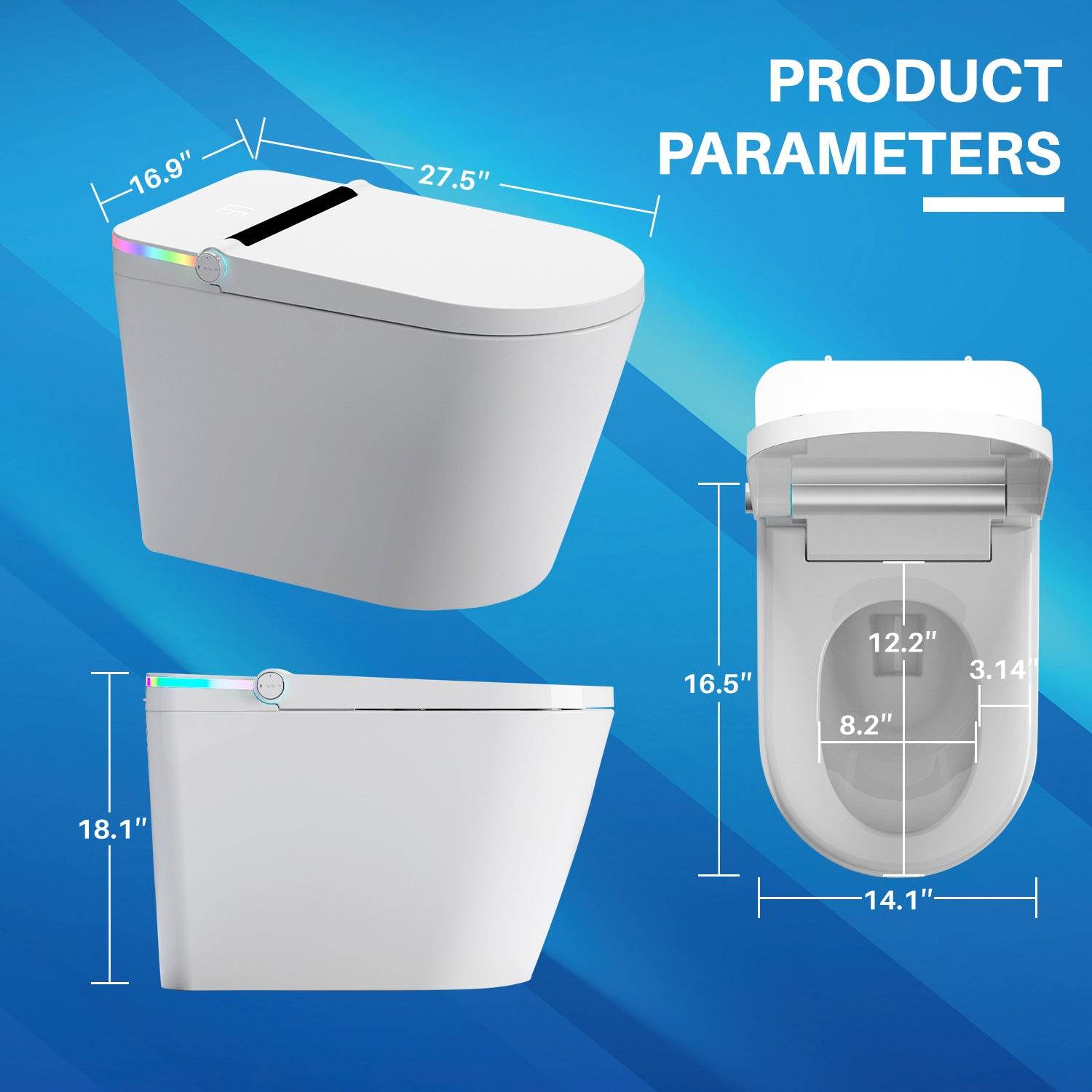 MyDepot One Piece Smart Bidet Toilet - PRODUCT
PARAMETERS