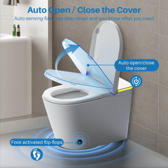 MyDepot One Piece Smart Bidet Toilet - Auto qpen/Close the Cover