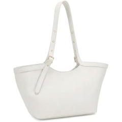 Rosvovo 2 in 1 Scoop Neck Tote | Versatile Leather Handbag, Women, Medium Size Purse, Work, Social Outings