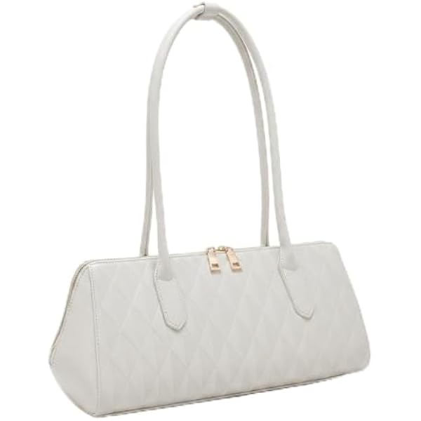Rosvovo Top Handle Bag | Elegant White Handbag, Women, Structured Designer Inspired, Formal Events, Daily Luxury