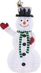 5ft Outdoor Lighted Snowman Christmas Decoration for Yard, Large Outdoor Christmas Decorations w/ 200 LED Lights, Hat, Scarf