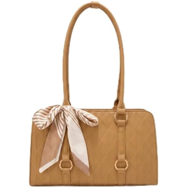 Rosvovo Brown Work Bag for Women | Large Tote Bag, Water Resistant Professional Work