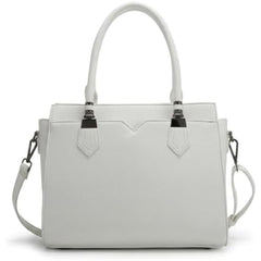 Rosvovo White Crossbody Purse for Women | Elegant Small White Handbag, Silver Hardware