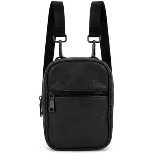 Rosvovo Crossbody Bags - Small Leather Purse for Women | Triple Compartment, Vegan Handbag, Daily Essentials