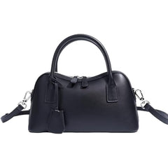 Rosvovo Genuine Leather shoulder Bag for Women with Top Handle, Satchel purse Bowler Handbags with zipper closure