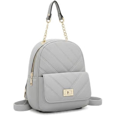 Rosvovo Fashion Mini Backpack - Cute Small Backpack Purse for Women & Teen Girls, Stylish Gray Mini Bookbag for Daily Use and Travel