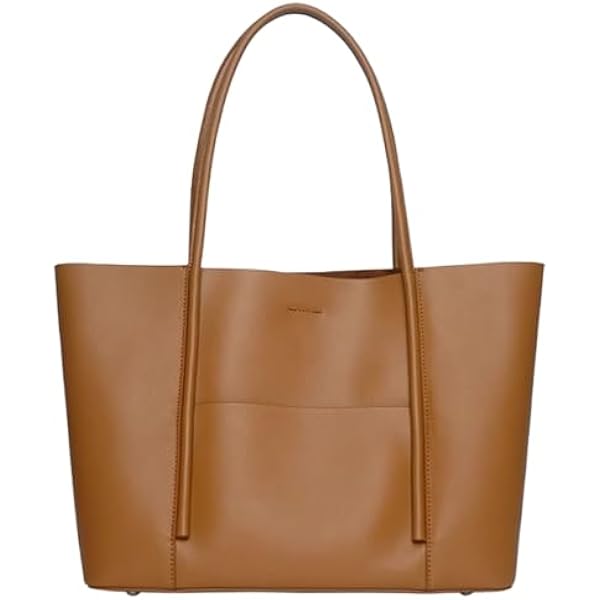 Rosvovo Genuine Leather Tote Bag for Women, Soft Purses Handbags Shoulder Fashion Top Handle Bag Large Capacity