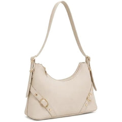 Rosvovo Small Shoulder Bag - Trendy Cream Mini Purse for Women & Teens | Cute Beige Handbag, Casual Outings, Formal Events