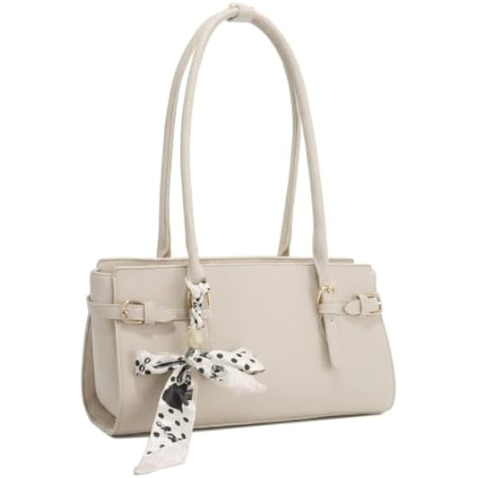 Rosvovo Women's Shoulder Bag | Structured Square Purse, Top Handle