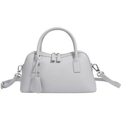 Rosvovo Genuine Leather shoulder Bag for Women with Top Handle, Satchel purse Bowler Handbags with zipper closure