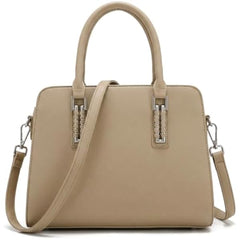 Rosvovo Leather Top Handle Shoulder Bag | Buttery Soft Tan Purse, Women's Satchel Handbag, Professional, Casual Use