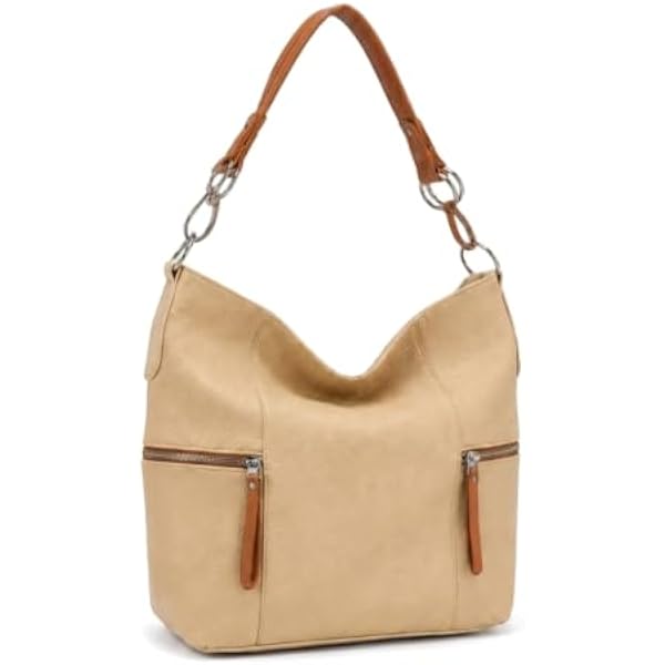 Rosvovo Genuine Leather Shoulder Bags for Women | Soft Full Grain Leather Handbag, Stylish Slouchy Hobo, Tote Style