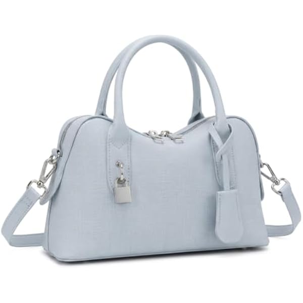 Rosvovo Crossbody Satchel Handbag - Light Blue Western Style Purse for Women, Versatile Blue Pocketbook for Daily Use & Festivals