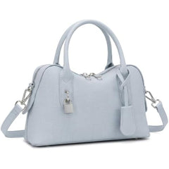 Rosvovo Crossbody Satchel Handbag - Light Blue Western Style Purse for Women, Versatile Blue Pocketbook for Daily Use & Festivals
