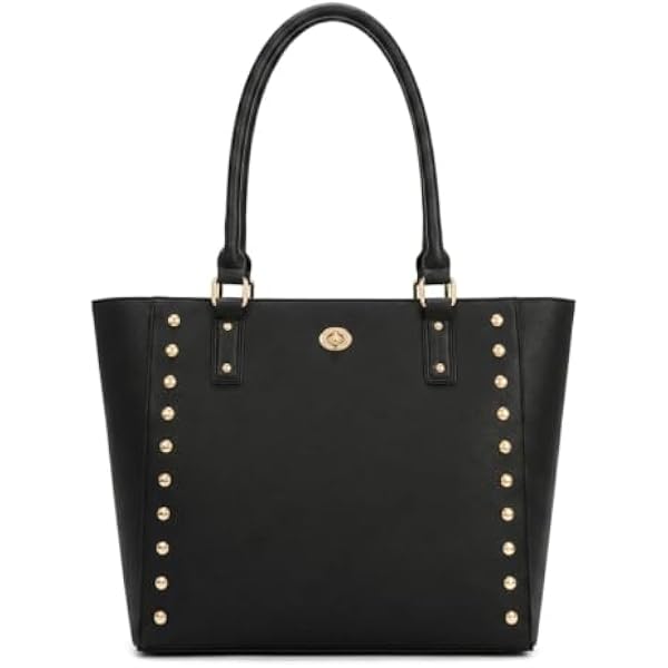 Rosvovo Leather Tote Bag for Women, Large Capacity Top Handle Shoulder Bag | Stylish Handbag, Travel, Daily Use
