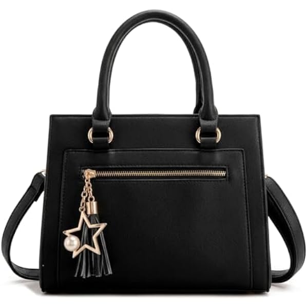 Rosvovo 336 Crossbody Bag for Women, Vegan Leather Shoulder Bag with Star Keychain & Adjustable Strap