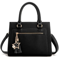 Rosvovo 336 Crossbody Bag for Women, Vegan Leather Shoulder Bag with Star Keychain & Adjustable Strap