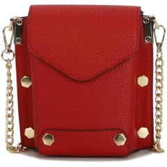Rosvovo Red Crossbody Purse - Small Mini Red Purse for Women | Stadium Approved Micro Bag, Phone, Essentials