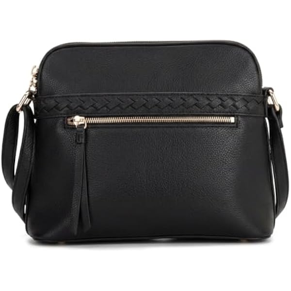 Rosvovo 180 Lightweight Leather Crossbody Bag - Medium Shoulder Bag for Women with Adjustable Strap and Zipper Pocket