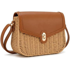 Rosvovo Straw Crossbody Bags for Women | Trendy Raffia Handbag, Adjustable Strap, Summer Vacation & Everyday Wear