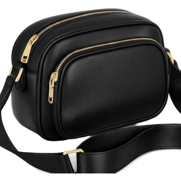 Rosvovo Crossbody Bags for Women - Black Purse with Versatile Design for Travel & Daily Use