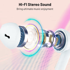 MyDepot Wireless Earbuds 40H Playtime, Deep Bass, LED Case, Waterproof Mic