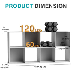 Mydepot 6 8 9 Cube Storage Organizer, Open Bookcase, Space-Saving Display Shelf with Removable Back Panels, Easy Assembly
