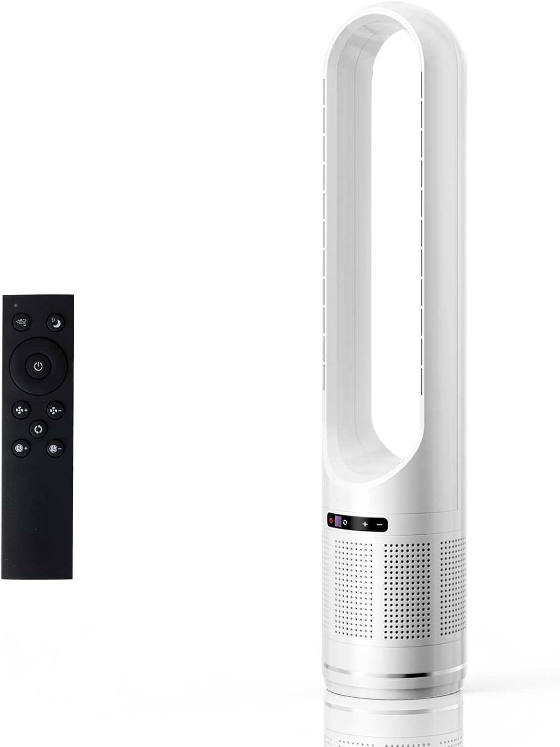 MyDepot 41" Bladeless Tower Fan with Built-in Air Filter, 80°Oscillating Quiet Fan for Bedroom, 8 Speeds, 8H Timer, Remote Control, LED Display, Easy to Clean, Home & Office