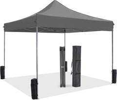 MyDepot 10 x 10 Ft Pop Up Canopy Tent Outdoor Use, Portable Shade Waterproof Beach Tent with Sand Bags for Events Backyard Parties