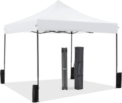 MyDepot 10 x 10 Ft Pop Up Canopy Tent Outdoor Use, Portable Shade Waterproof Beach Tent with Sand Bags for Events Backyard Parties