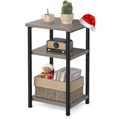 MyDepot 2 Pack Side Table, Small End Table, Tall Nightstand for Living Room, Bedroom, Office, Bathroom